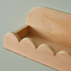 Wood Scalloped Wall Shelf – Storage Shelf
