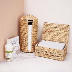 Water Hyacinth Toilet Paper Basket