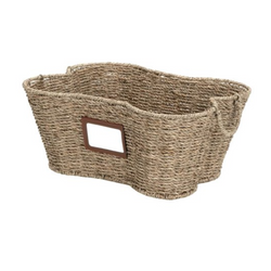 Seagrass Pet Toy Basket with Handles