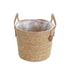 Pet Toy Basket with Paw Print and Handles