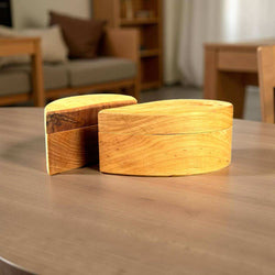 Heart Wooden Candle Pair for Valentine’s Gift