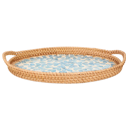 Rattan MOP Tray With Glossy Finish From Viet Nam