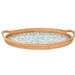 Rattan MOP Tray With Glossy Finish From Viet Nam