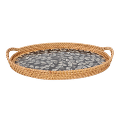 Rattan MOP Tray With Glossy Finish From Viet Nam
