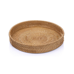 Round Rattan Sering Tray From Viet Nam