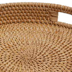 Round Rattan Sering Tray From Viet Nam