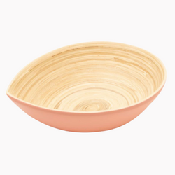Spun Bamboo Bowl Tear Shape From Viet Nam