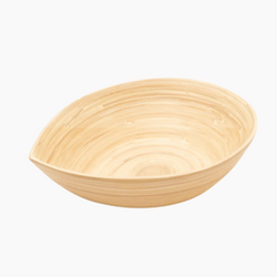 Spun Bamboo Bowl Tear Shape From Viet Nam