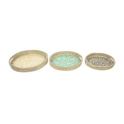 Mother Of Pearl Seagrass Tray