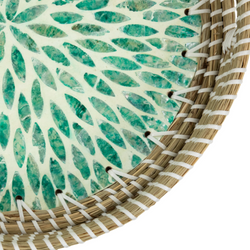 Mother Of Pearl Seagrass Tray