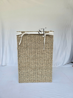 Seagrass Rectangle Laundry Basket with Lid