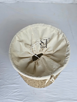 Seagrass Round Laundry Basket with Lid