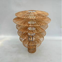 Rattan Floor Lamp Shade Boho Style