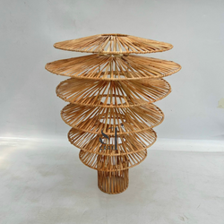 Rattan Floor Lamp Shade Boho Style
