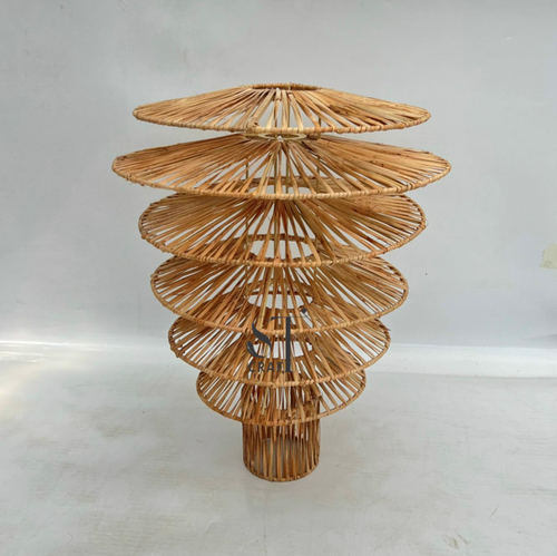 Rattan Floor Lamp Shade Boho Style
