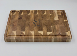 Set of 3 Acacia Wood Cutting Board with Stand