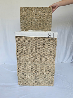 Seagrass Rectangle Laundry Basket with Lid