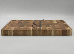 Set of 3 Acacia Wood Cutting Board with Stand