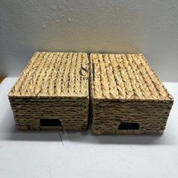 Water Hyacinth Storage Basket with Handles