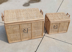 Rattan Storage Basket with Lid