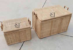 Rattan Storage Basket with Lid