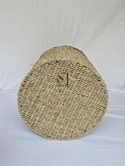 Seagrass Round Laundry Basket with Lid