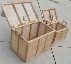 Rattan Storage Basket with Lid