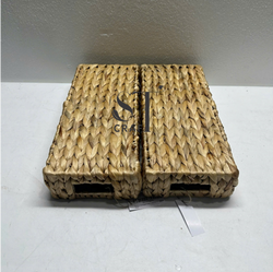 Water Hyacinth Rectangular Tray with Handles