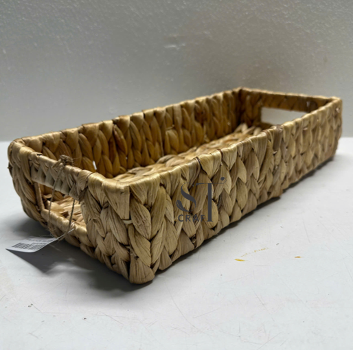 Water Hyacinth Rectangular Tray with Handles