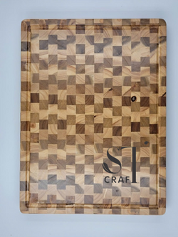 Wood Checkered Cutting Board