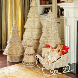 Wicker Rattan Christmas Tree