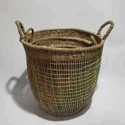 Set 4 size – Seagrass baskets with handle