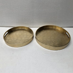 Gold lacquer tray – Round