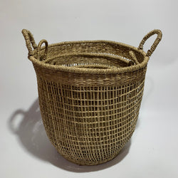 Set 4 size – Seagrass baskets with handle