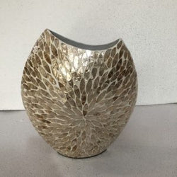 Mother of pearl Vase – Beige color