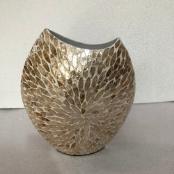 Mother of pearl Vase – Beige color