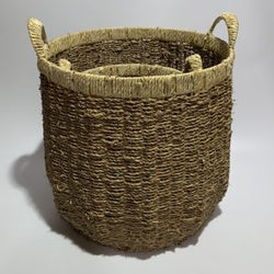 Seagrass storage baskets – Natural color