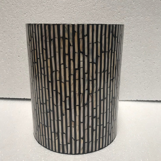 Mother of pearl Side Table – Black & White