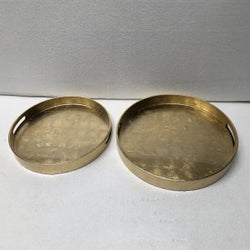 Gold lacquer tray – Round