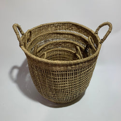 Set 4 size – Seagrass baskets with handle