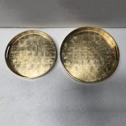 Gold lacquer tray – Round