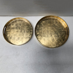 Gold lacquer tray – Round