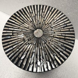 Mother of pearl Side Table – Black & White