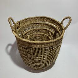 Set 4 size – Seagrass baskets with handle