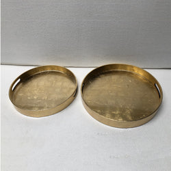 Gold lacquer tray – Round