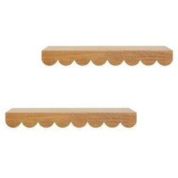 Wood Scalloped Wall Shelf – Storage Shelf