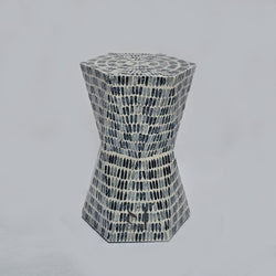 Mother of Pearl Stool Side Table