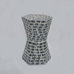 Mother of Pearl Stool Side Table
