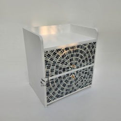 Mother of Pearl Nightstand Bedside Table