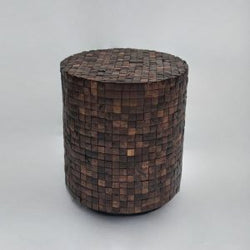 Coconut Shell Stool Side Table